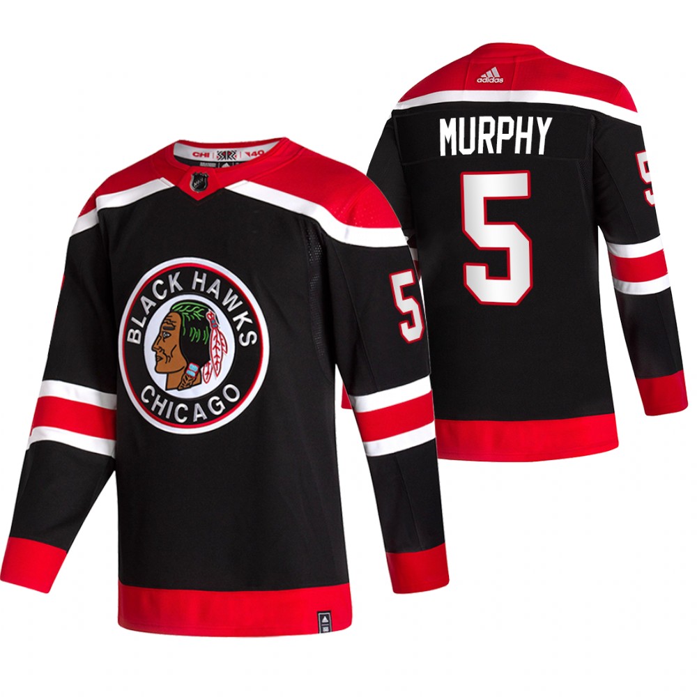 Cheap 2021 Adidias Chicago Blackhawks 5 Connor Murphy Black Men Reverse Retro Alternate NHL Jersey